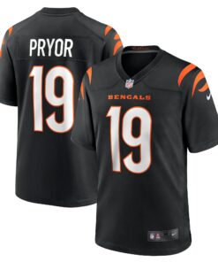 Men's Cincinnati Bengals Kendric Pryor Black Game Jersey JS7619 nicesnker
