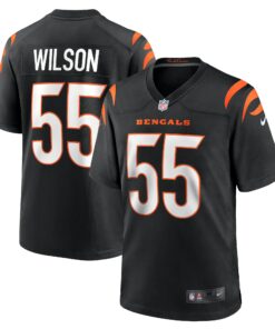 Men's Cincinnati Bengals Logan Wilson Black Game Jersey JS1853 nicesnker
