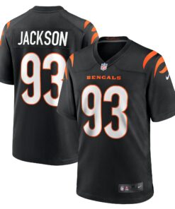 Men's Cincinnati Bengals McKinnley Jackson Black Game Jersey JS3495 nicesnker