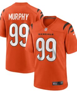 Men's Cincinnati Bengals Myles Murphy Orange Team Game Jersey JS5667 nicesnker