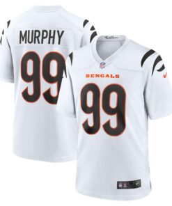 Men's Cincinnati Bengals Myles Murphy White Team Game Jersey JS4702 nicesnker