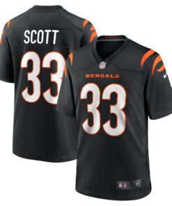 Men's Cincinnati Bengals Nick Scott Black Game Player Jersey JS8505 nicesnker