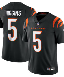 Men's Cincinnati Bengals Tee Higgins Black Vapor Untouchable Limited Jersey JS7792 nicesnker