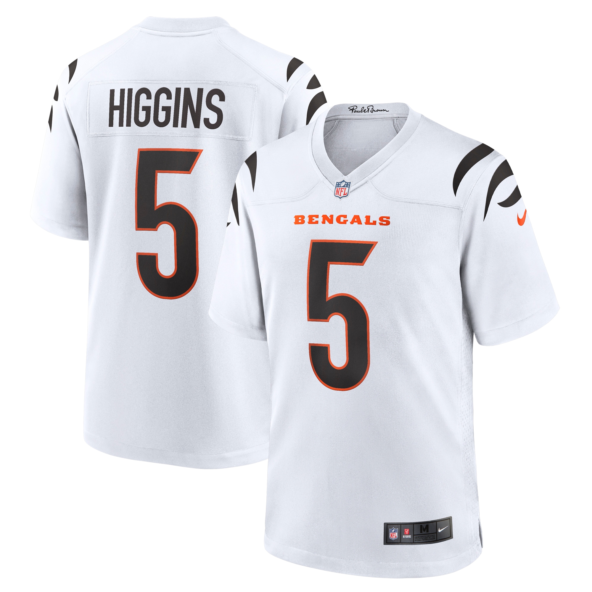 Men's Cincinnati Bengals Tee Higgins White Game Jersey JS6968 nicesnker