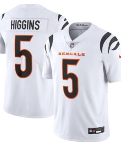 Men's Cincinnati Bengals Tee Higgins White Vapor Untouchable Limited Jersey JS6379 nicesnker