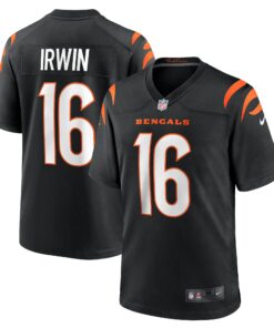Men's Cincinnati Bengals Trenton Irwin Black Game Player Jersey JS9400 nicesnker