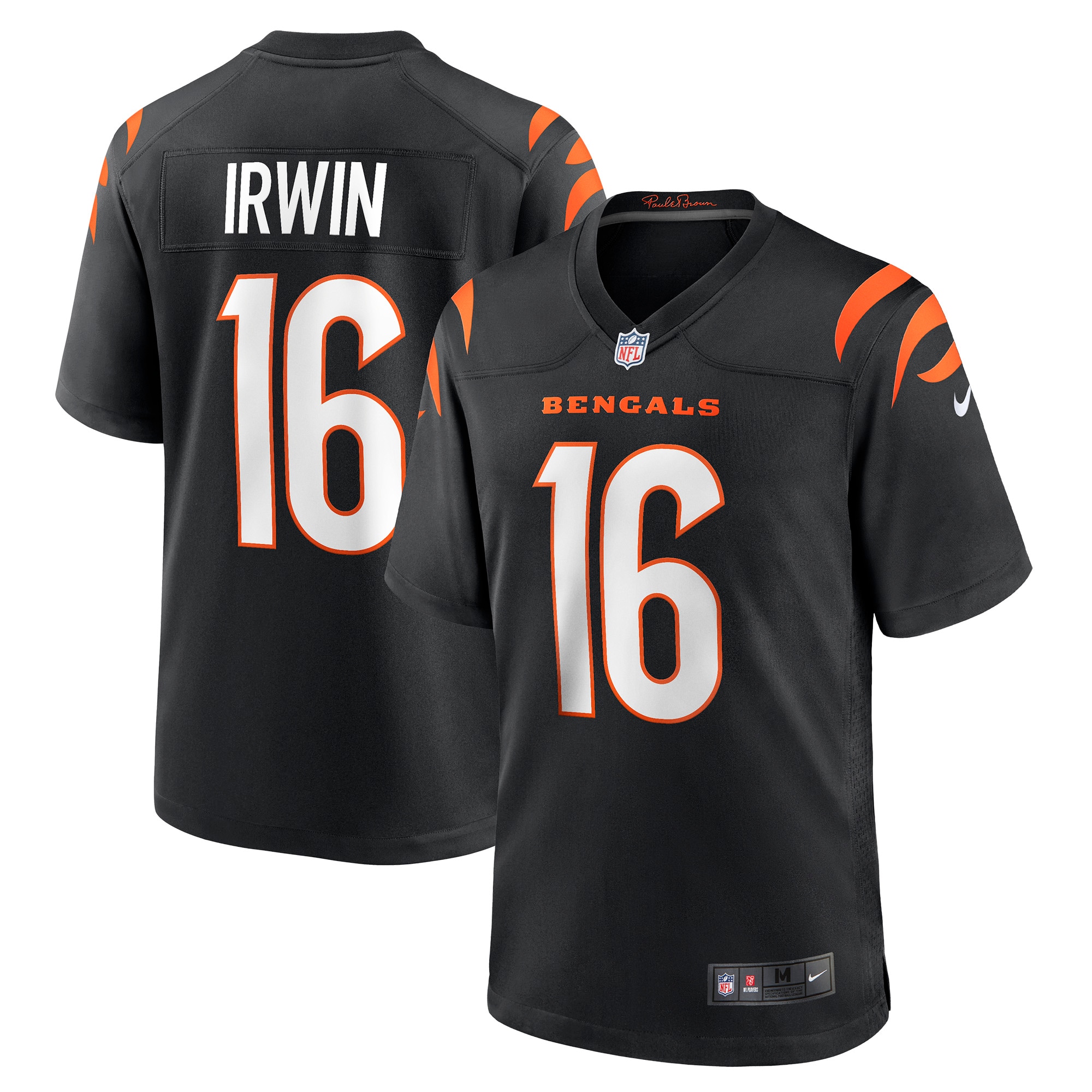 Men's Cincinnati Bengals Trenton Irwin Black Game Player Jersey JS9400 nicesnker