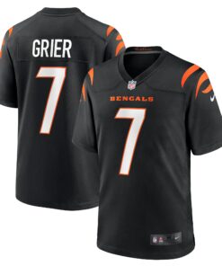 Men's Cincinnati Bengals Will Grier Black Team Game Jersey JS7234 nicesnker