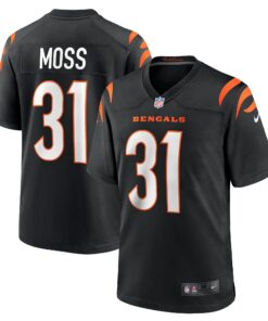 Men's Cincinnati Bengals Zack Moss Black Game Jersey JS5901 nicesnker