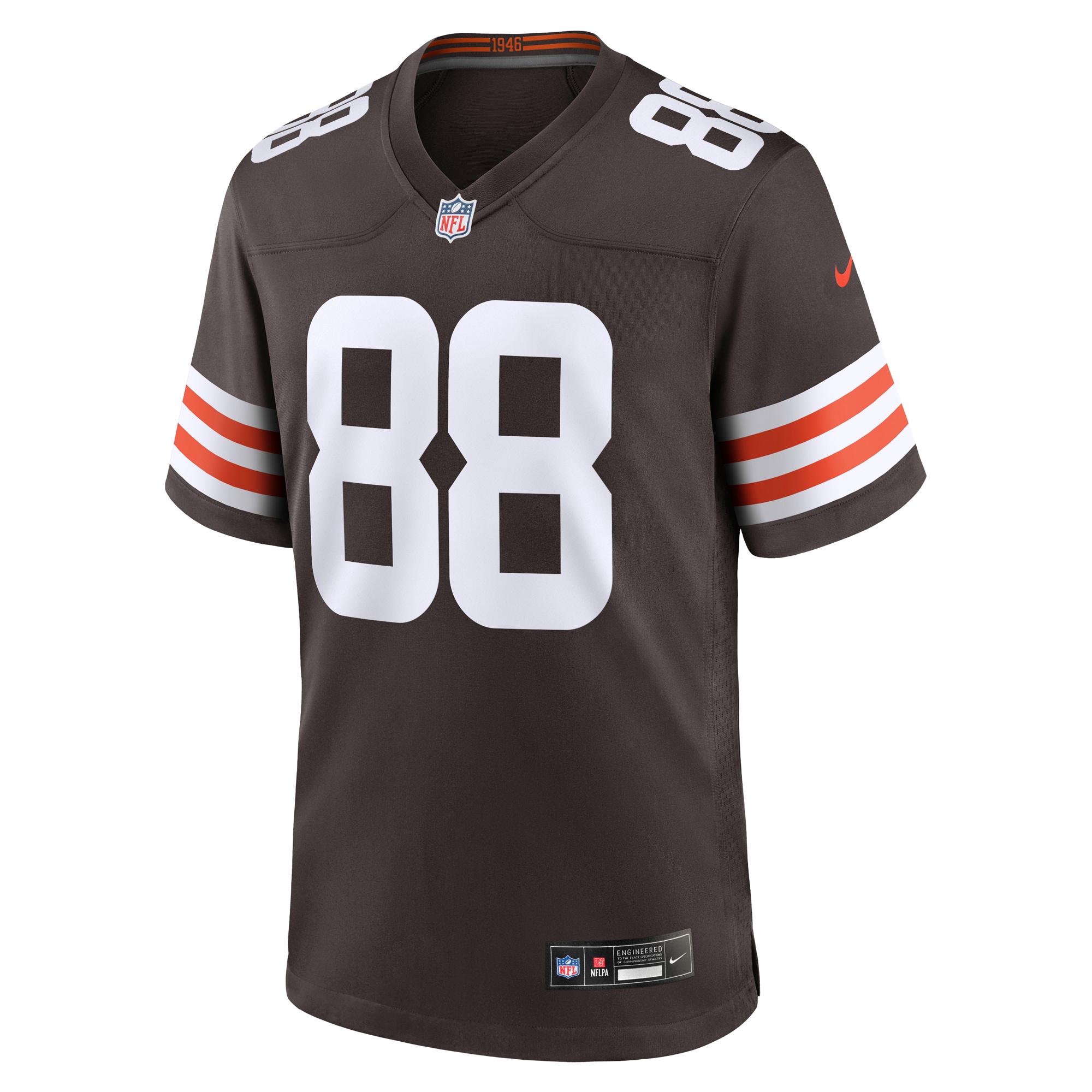 Men's Cleveland Browns Akins Brown Team Game Jersey JS4578 nicesnker - Image 2