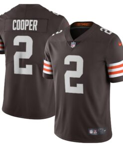 Men's Cleveland Browns Amari Cooper Brown Vapor Limited Jersey JS5214 nicesnker