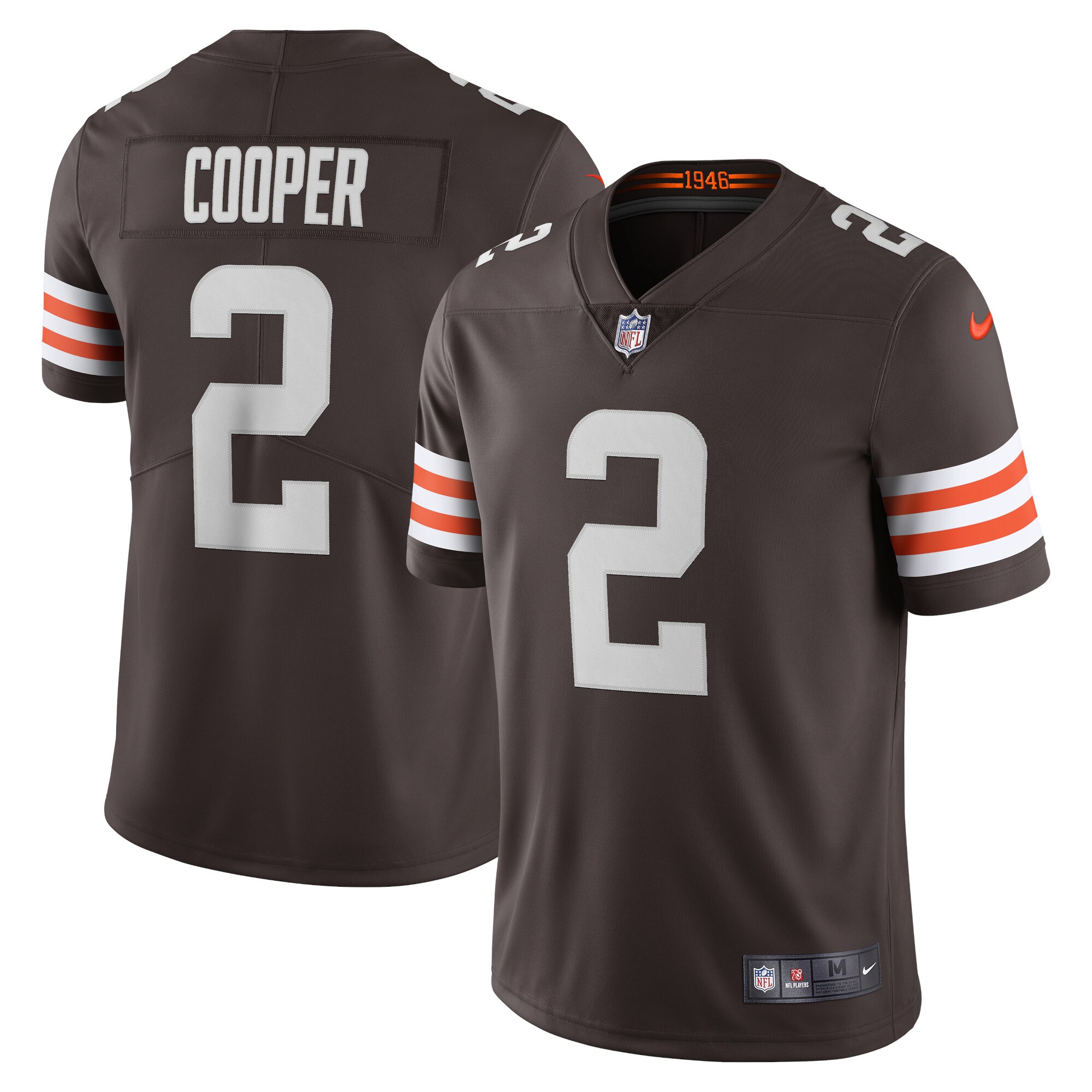 Men's Cleveland Browns Amari Cooper Brown Vapor Limited Jersey JS5214 nicesnker
