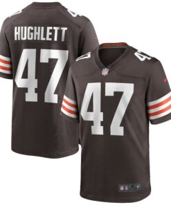 Men's Cleveland Browns Charley Hughlett Brown Game Jersey JS6161 nicesnker
