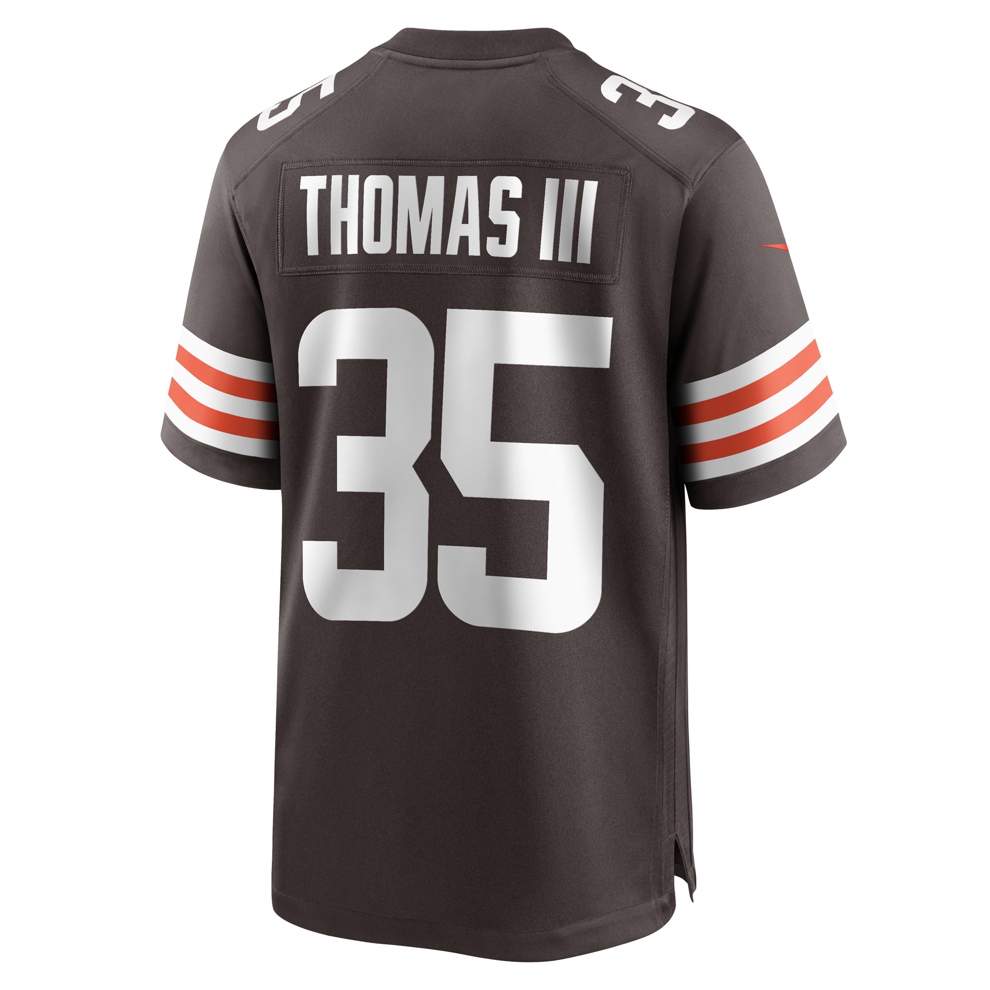 Men's Cleveland Browns Charlie Thomas Brown Team Game Jersey JS7227 nicesnker - Image 3