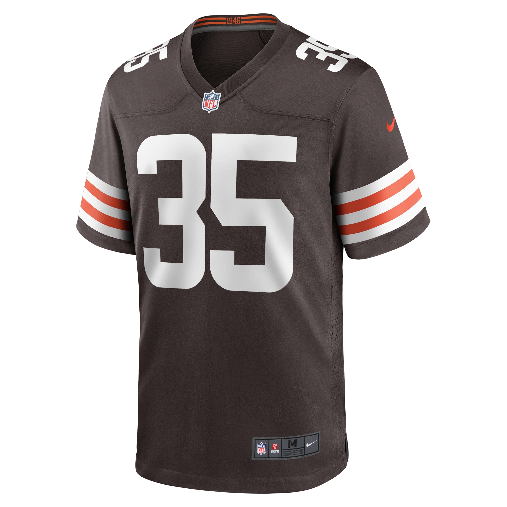 Men's Cleveland Browns Charlie Thomas Brown Team Game Jersey JS7227 nicesnker - Image 2