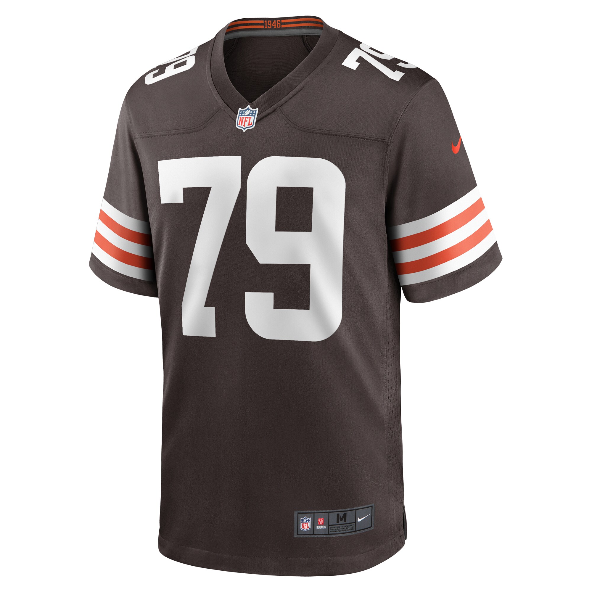 Men's Cleveland Browns Dawand Jones Brown Team Game Jersey JS2771 nicesnker - Image 2