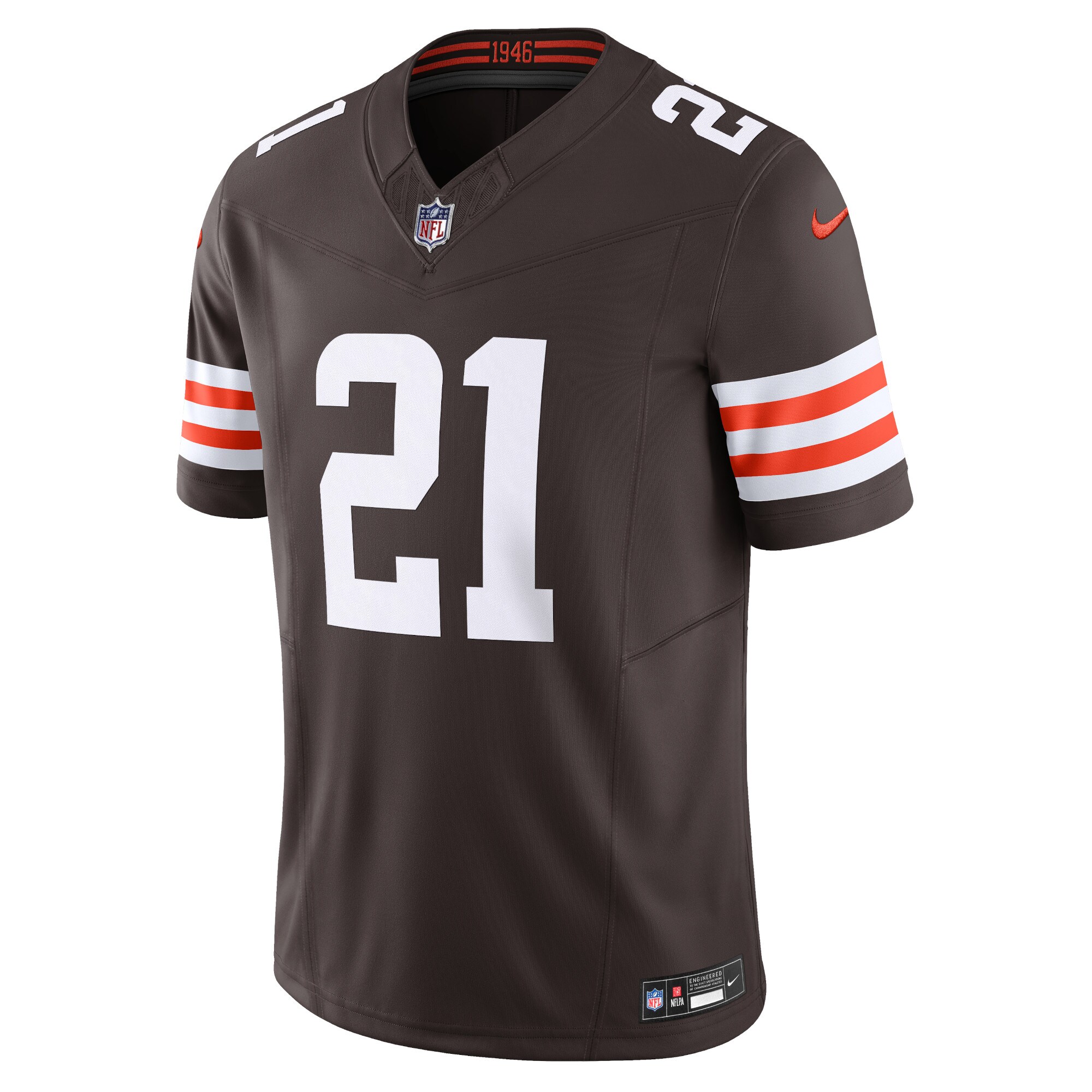 Men's Cleveland Browns Denzel Ward Brown Vapor F.U.S.E. Limited Jersey JS7435 nicesnker - Image 2