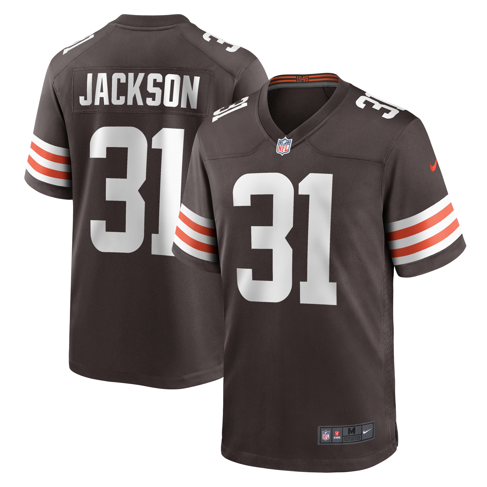Men's Cleveland Browns Deon Jackson Brown Game Jersey JS6764 nicesnker