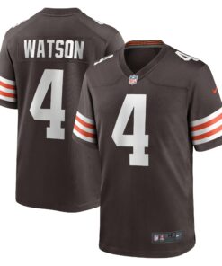 Men's Cleveland Browns Deshaun Watson Brown Game Jersey JS5464 nicesnker