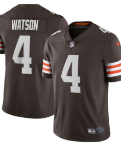 Men's Cleveland Browns Deshaun Watson Brown Vapor Limited Jersey JS8714 nicesnker