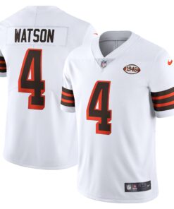 Men's Cleveland Browns Deshaun Watson White 2021 Alternate Vapor Limited Jersey JS5320 nicesnker