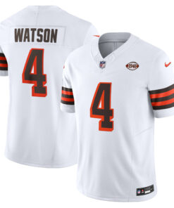 Men's Cleveland Browns Deshaun Watson White Vapor F.U.S.E. Limited Jersey JS4205 nicesnker