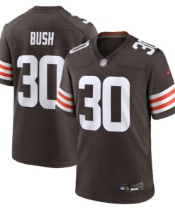 Men's Cleveland Browns Devin Bush Brown Game Jersey JS9492 nicesnker