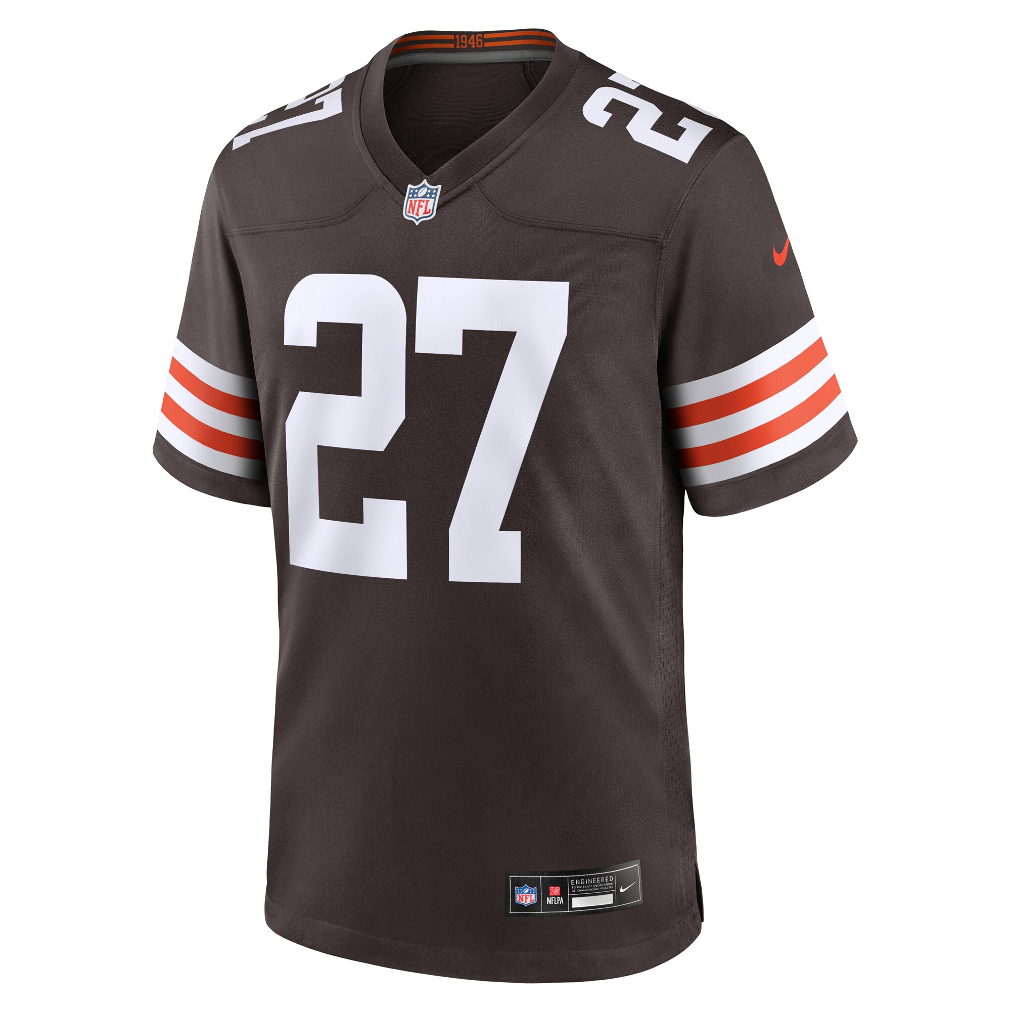 Men's Cleveland Browns D'Onta Foreman Brown Team Game Jersey JS2294 nicesnker - Image 2