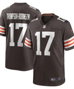 Men's Cleveland Browns Dorian Thompson-Robinson Brown Team Game Jersey JS9834 nicesnker