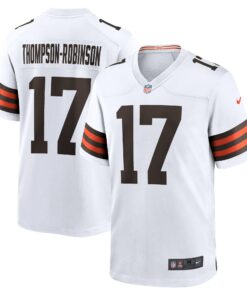 Men's Cleveland Browns Dorian Thompson-Robinson White Game Jersey JS9109 nicesnker