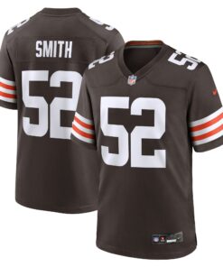Men's Cleveland Browns Elerson Smith Brown Team Game Jersey JS8861 nicesnker