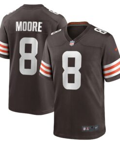 Men's Cleveland Browns Elijah Moore Brown Game Jersey JS3286 nicesnker