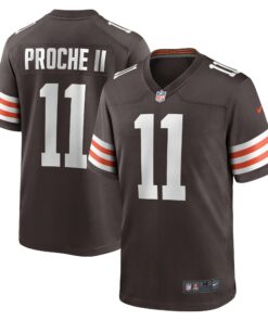 Men's Cleveland Browns James Proche II Brown Game Jersey JS7057 nicesnker