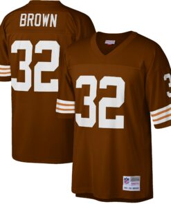 Men's Cleveland Browns Jim Brown Mitchell & Ness Brown Big & Tall 1963 Retired Player Jersey JS2850 nicesnker