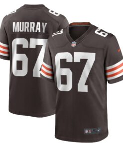 Men's Cleveland Browns Justin Murray Brown Team Game Jersey JS1916 nicesnker