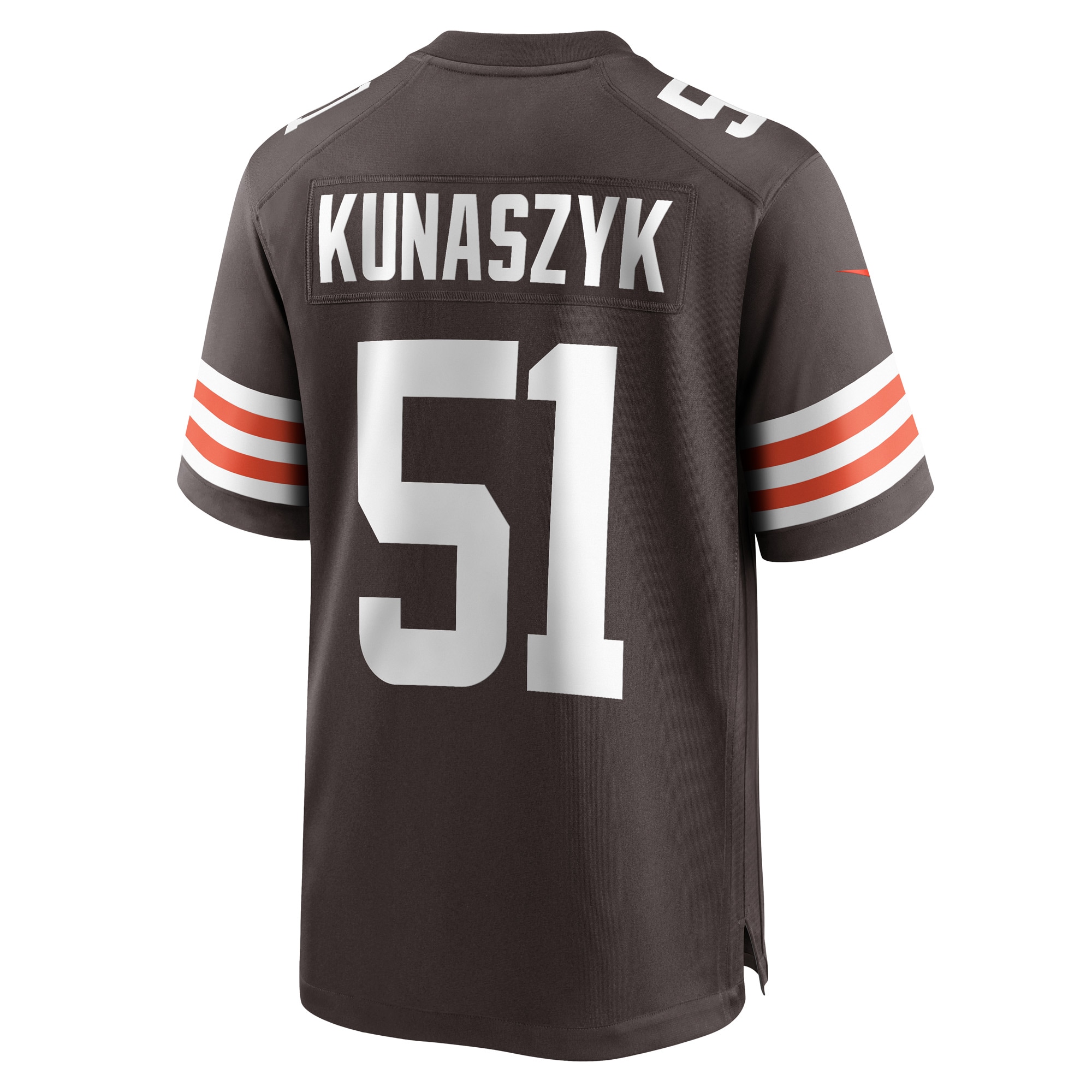 Men's Cleveland Browns Kunaszyk Brown Game Player Jersey JS9261 nicesnker - Image 3