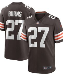 Men's Cleveland Browns Lorenzo Burns Brown Team Game Jersey JS3960 nicesnker