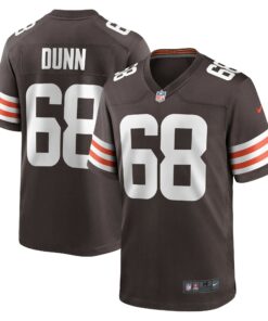 Men's Cleveland Browns Michael Dunn Brown Game Jersey JS8555 nicesnker