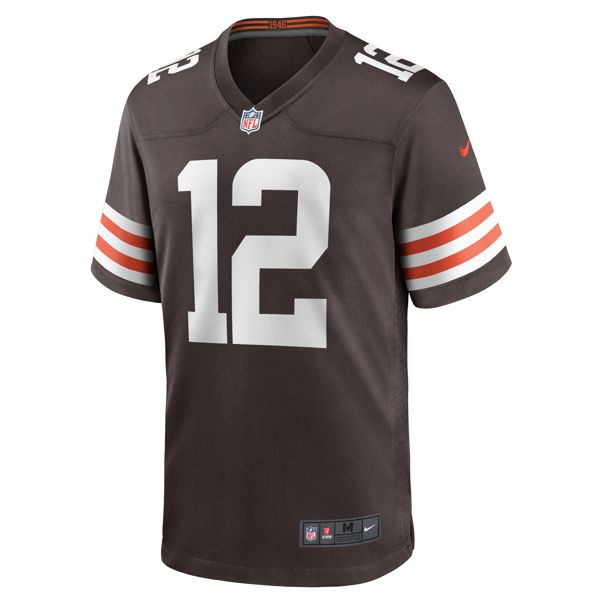 Men's Cleveland Browns Michael Woods II Brown Game Player Jersey JS4546 nicesnker - Image 2