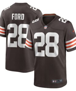 Men's Cleveland Browns Mike Ford Brown Team Game Jersey JS9515 nicesnker