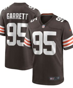 Men's Cleveland Browns Myles Garrett Brown Game Jersey JS3785 nicesnker