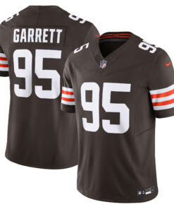 Men's Cleveland Browns Myles Garrett Brown Vapor F.U.S.E. Limited Jersey JS5979 nicesnker