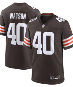 Men's Cleveland Browns Nathaniel Watson Brown Team Game Jersey JS2739 nicesnker