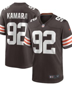 Men's Cleveland Browns Sam Kamara Brown Team Game Jersey JS1764 nicesnker