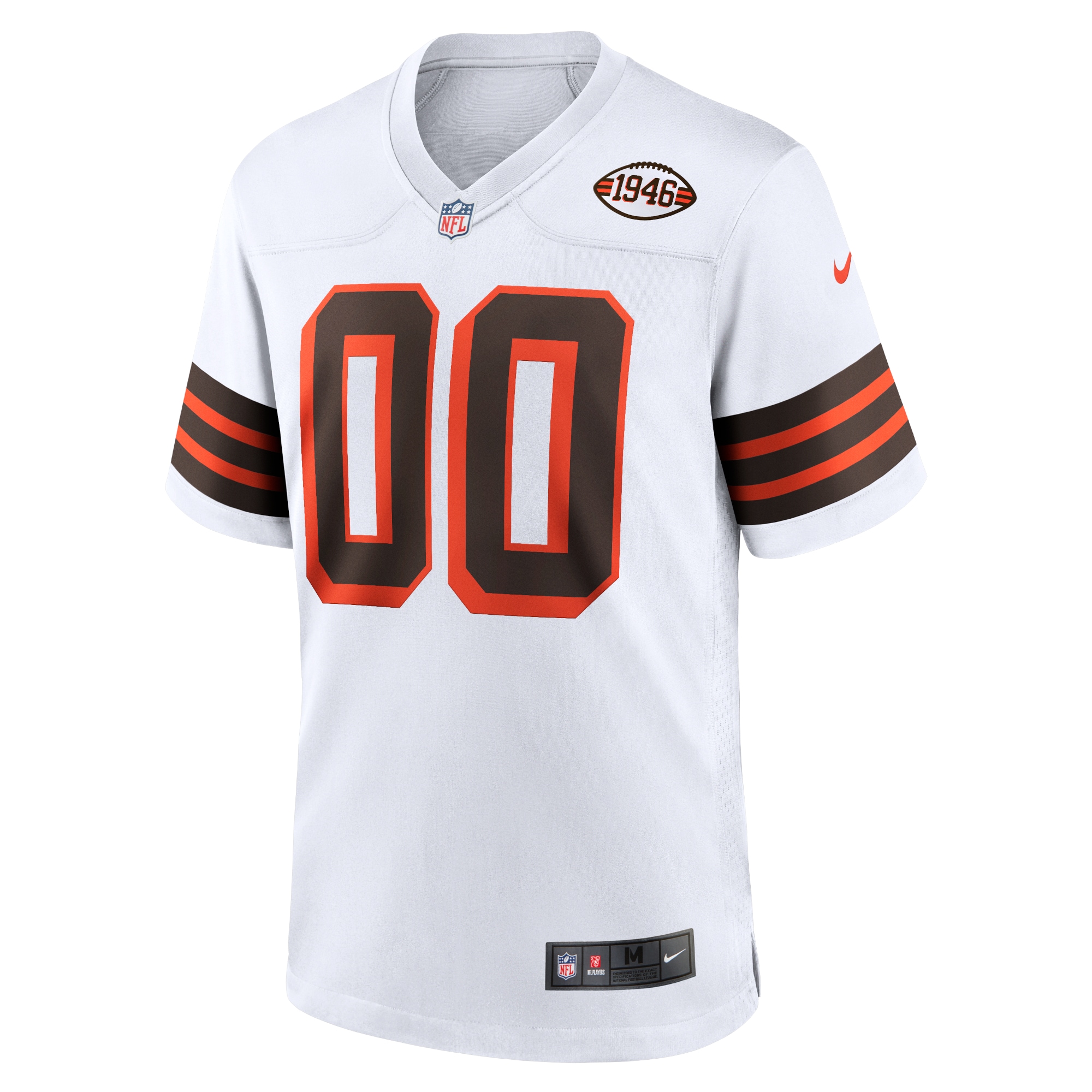 Men's Cleveland Browns White 1946 Collection Alternate Custom Jersey JS4213 nicesnker - Image 2
