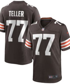 Men's Cleveland Browns Wyatt Teller Brown Game Jersey JS9570 nicesnker