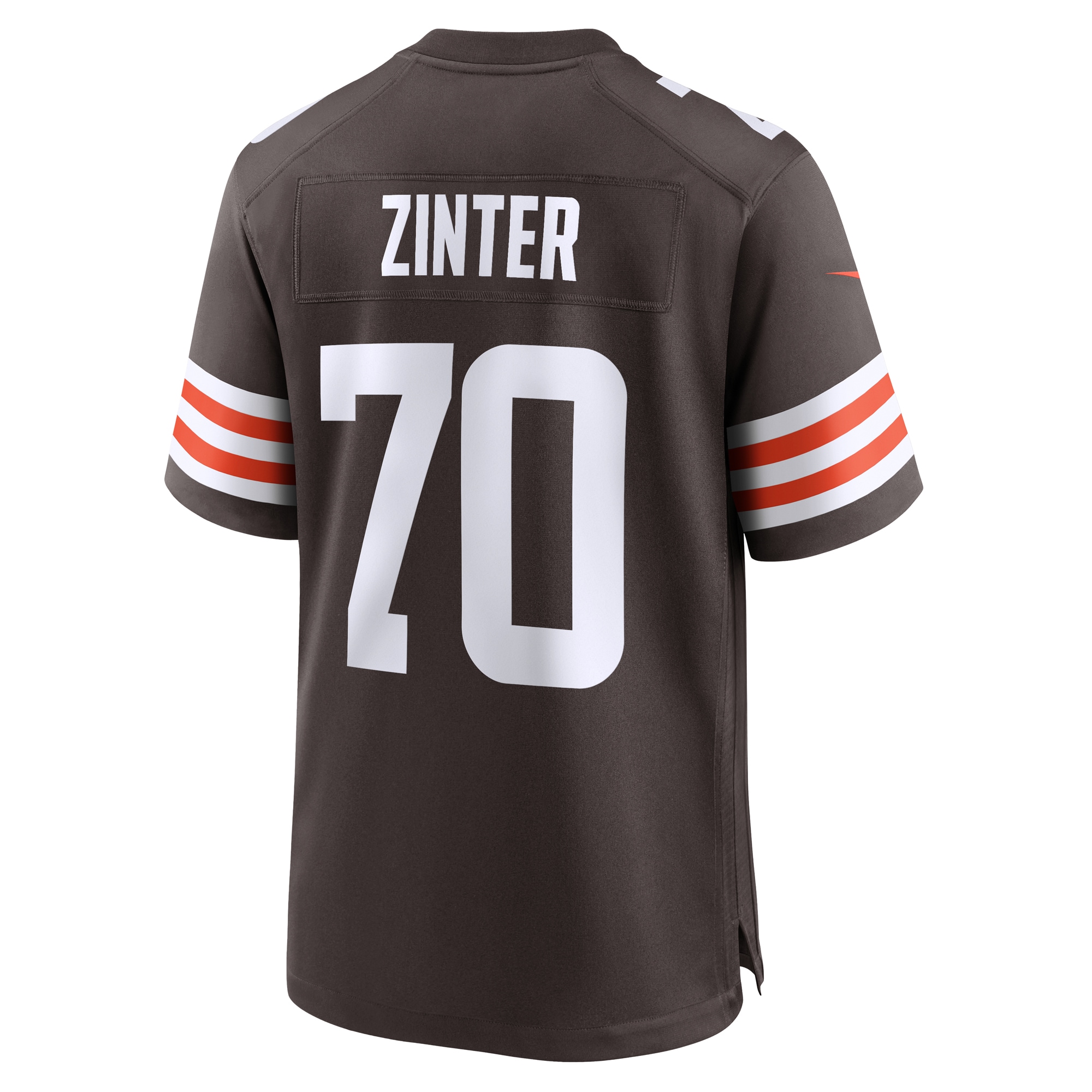 Men's Cleveland Browns Zak Zinter Brown Team Game Jersey JS1747 nicesnker - Image 3