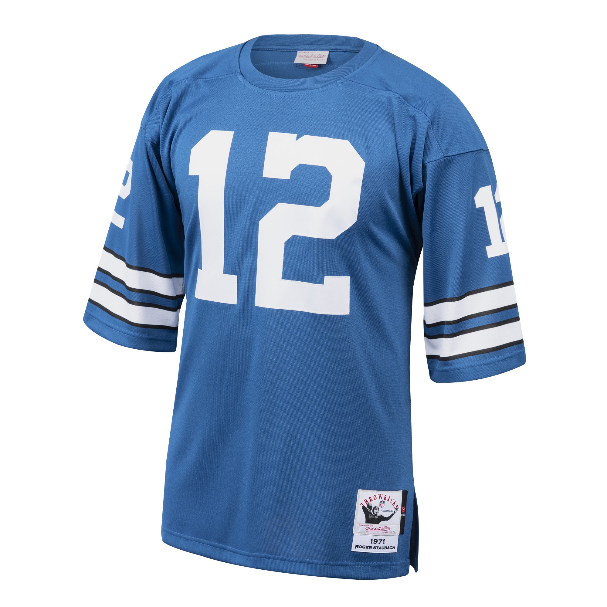 Men's Dallas Cowboys 1971 Roger Staubach Mitchell & Ness Royal Throwback Retired Player Jersey JS8337 nicesnker - Image 2