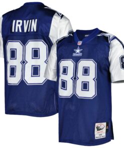Men's Dallas Cowboys 1995 Michael Irvin Mitchell & Ness Navy Throwback Retired Player Jersey JS3805 nicesnker
