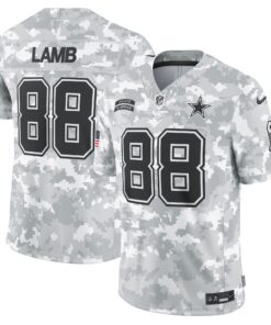 Men's Dallas Cowboys CeeDee Lamb Arctic Camo 2024 Salute to Service Limited Jersey JS8421 nicesnker